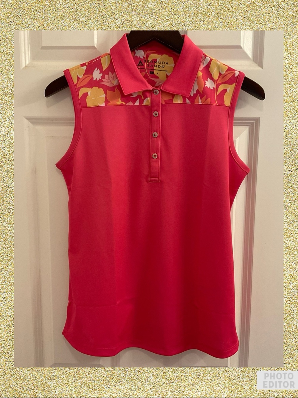 Bermuda Sands Adrienne Sleeveless Polo Shirt - NWT - Size Small